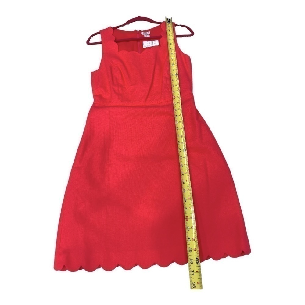 J. Crew Factory Basketweave Scallop-Edge Dress in Primrose NWT Size 4 - Picture 6 of 14